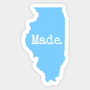 Illinois Made IL Blue Sticker